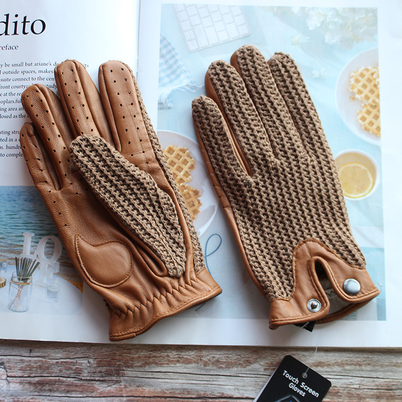 Leather Driving Glove - Высококачественные новые кожаные мужские перчатки для