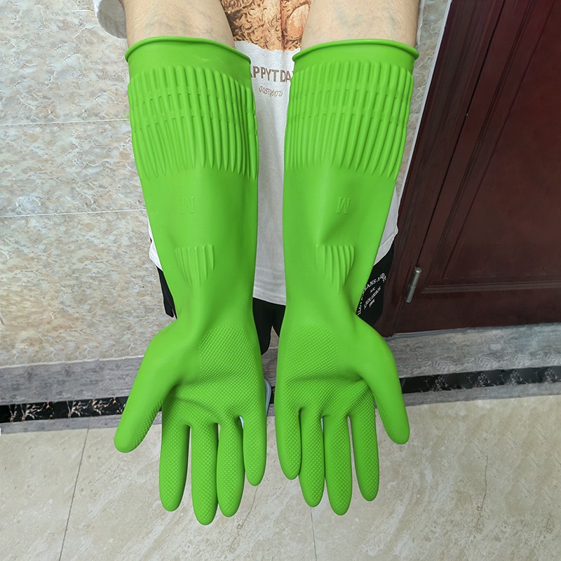 Rubber Glove Cleaning - 1 пара удлиненных силиконовых перчаток для