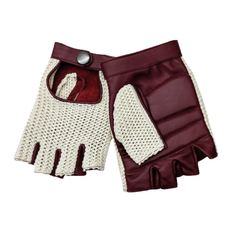 Leather Driving Glove - Перчатки из натуральной овчины без пальцев,